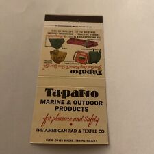 Vintage Matchbook Cover Matchcover Tapatco Marine & Outdoor Canada picture