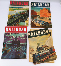 Vintage set of 4 Railroad Magazines 1948 Dec & Feb Nov & AUG - READ DISCRIPTION picture