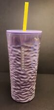 Starbucks Glass Tumbler Purple Wave Cup Fall 2023  18 Oz New picture