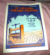 VINTAGE PROGRAM W/ MAPS ST.HELENA CAL VINTAGE FESTIVAL NAPA VALLEY 1934 picture
