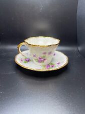 VIOLETS: February Birth Flower -Vintage (1920-40's) Salisbury cup and saucer picture