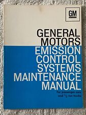 Vintage 1972 General Motors Emission Control Systems Maintenance Manual picture
