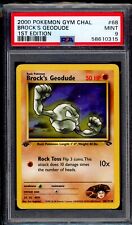 PSA 8 Brock's Geodude 2000 Pokemon Card 68/132 1st Edition Gym Challenge picture