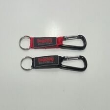 NEW BIG DOG MOTORCYCLES RED AND/OR BLACK FABRIC CARABINER KEY CHAINS SET OF TWO picture
