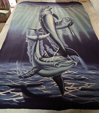 Large Lightweight Blanket Throw Dolphins & Blue Ocean World 44”x 66” picture