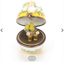 La Gloriette Hand-Painted Porcelain Lemonade Themed Egg Limoges Box picture