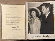 JFK and Jackie Kennedy White House Thank You Letter and Portrait picture