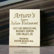 Rare Vintage Matchbook E6 Simi Valley California Arturo's Authentic Italian  picture