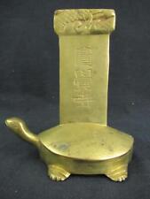 Vintage Small Asian Brass Turtle Bookend 5.5 in picture