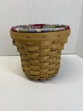 Longaberger Bouquet Basket and Protector W Lid And Plaid Fabric Liner 2003 picture
