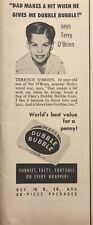 Fleer's Double Bubble Terence O'Brien Pat Funnies Fortunes Vintage Print Ad 1953 picture