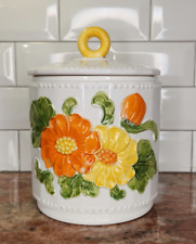 Vintage Ceramic Poppy Canister/Cookie Jar picture