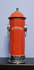 Vintage Fire Hydrant Liquor Decanter Red with Chrome 11