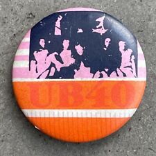 RARE Vintage early 1980s UB40 button pin badge 80s reggae new wave band 1