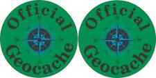[2x] 3x3 Official Geocache Stickers Vinyl Geocaching Hobby Decals Sticker Decal picture