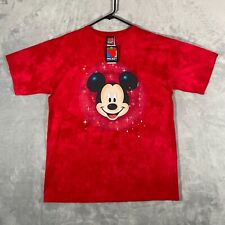 NOS Vintage 90s Mickey Unlimited T Shirt Large Adult Red JERRY LEIGH Tie Dye picture