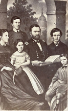 RARE CIVIL WAR GENERAL of the ARMY U.S. GRANT AND FAMILY - CDV PHOTOGRAPH c1866 picture