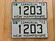 1973 New Hampshire License Plate Pair picture