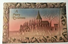 Victorian Christmas Postcard 1908 Sanders NY New York Embossed picture