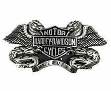 Harley Davidson Belt Buckle Side Profile 2 Eagles VINTAGE - MADE in USA - RARE picture