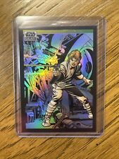 2022 Topps Chrome Star Wars Galaxy #21 Luke Skywalker in Action Refractor picture