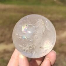 290g Natural White Clear Quartz Sphere Crystal Ball Reiki Healing Gem Gift Decor picture