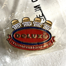 McDonalds Pin Promotional Deluxe Burgers Badge Sealed Advertising picture