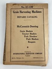 IH McCORMICK-DEERING Grain Harvesting Machines REPAIRS CATALOG No. 81-GM picture