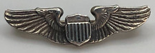 WWII Army Air Force Pilot Wings Sterling Silver Pin picture