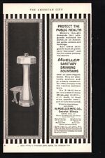 1922 H Mueller Manufacturing Co Drinking water fountains  Vintage art print ad 1 picture