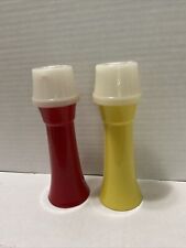 VINTAGE TUPPERWARE KETCHUP AND MUSTAND PUMP CONTAINERS WITH LIDS picture