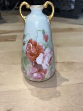 french limoges vase.    flowers. picture