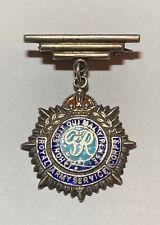 WWII sterling silver & enamel GVI Royal Army Service Corps Badge RASC Brooch picture