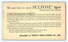 c1960's Sulfose Wyeth Advertising Medical San Bernardino CA Postcard picture