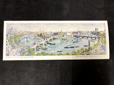 1957 PANORAMIC VIEW FROM THE SAVOY HOTEL LONDON BY S.R.BADMIN POST CARD 3 3/4X10 picture