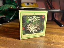 Vintage 1980 Hallmark™ Metal Snowflake Chime Ornament ~ EUC picture