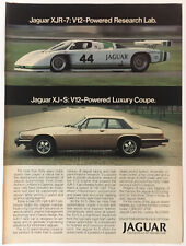 Jaguar XJR-7 and XJ-S 1986 Vintage Print Ad 8x11 Inches Wall Decor picture