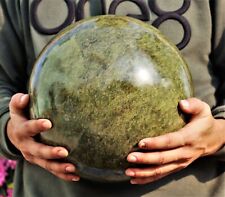 Huge 25CM Green Vesuvianite Crystal Gemstone Healing Power Aura Sphere Ball picture