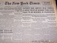 1946 MAY 20 NEW YORK TIMES - RAIL SERVICE NEAR NORMAL - NT 2970 picture