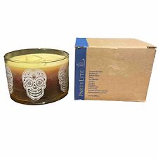 PartyLite 3 Wick Bowl Jar Candle 17.3oz New Box Skeleton Fun Layered G36005 picture