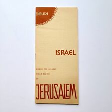 1955 Jerusalem Israel Vintage Travel Brochure Where to Go What to Do picture