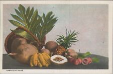 c1930s Postcard Hawaii HI Hawaiian Fruits Pineapple Bananas Mangos UNP 5619.4 picture