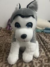 Cute Siberian Husky - Stuffed Animal Plush Doll with Pretty Blue Eyes picture