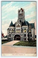 1908 Court House Building Exterior Roadside Greenfield Indiana Posted Postcard picture