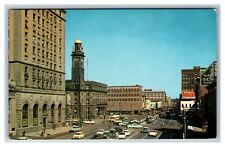 Public Square Canton OH First National Bank c1950 Vintage Postcard picture