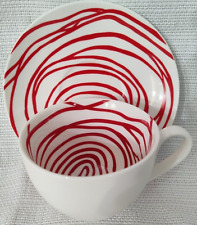 Rare Louise Bourgeois Cup & Saucer for MOMA Red & White Swirl EUC picture
