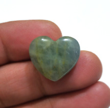 Glowing Milky Aquamarine Heart Shape Cabochon 24.20 Crt Loose Gemstone picture