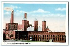 1920 Exterior View PCF Co Greatworks Building Old Town Maine ME Vintage Postcard picture