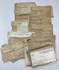 Vtg Antique Receipt Invoice Lot Oil Gas Railroad Automobile Insurance Taxes 500+ picture