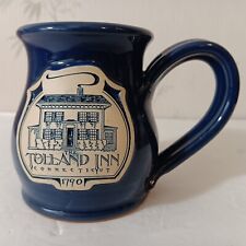 Dark Blue Deneen Pottery Tolland Inn Connecticut Coffee Mug picture